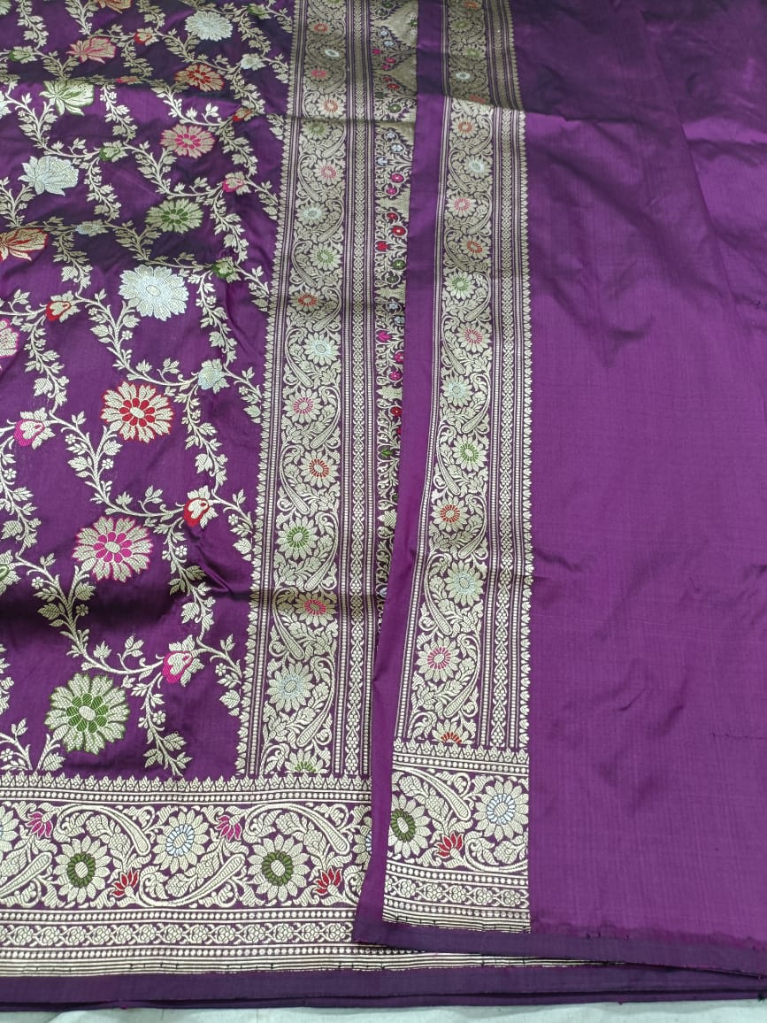 Shejadi Katan saree - Saffronfashionindia