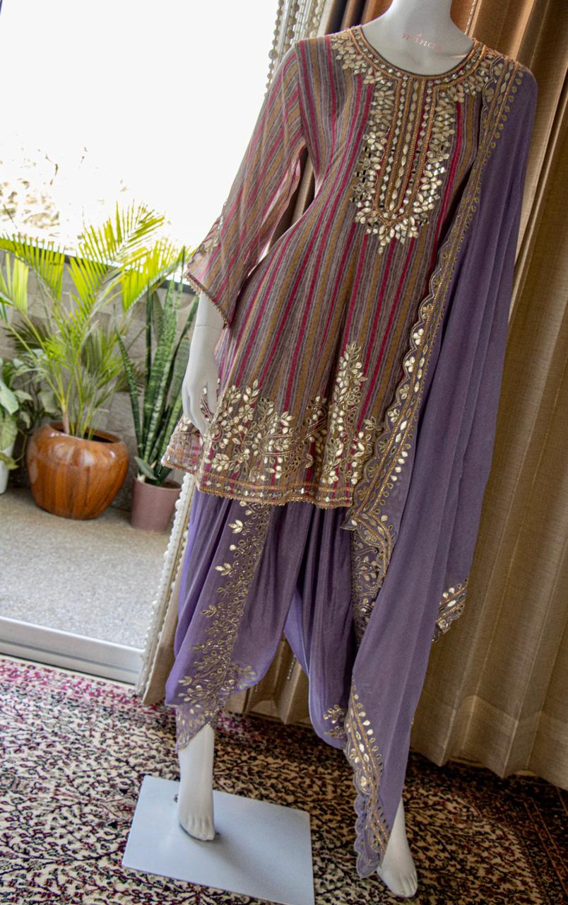 Lisa Anarkali dhoti dress - Saffronfashionindia