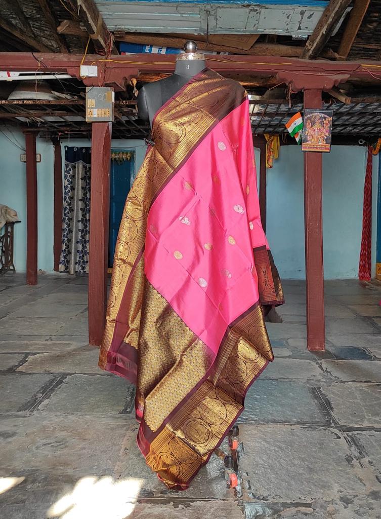 Kanchipuram pure silk dupatta - Saffronfashionindia