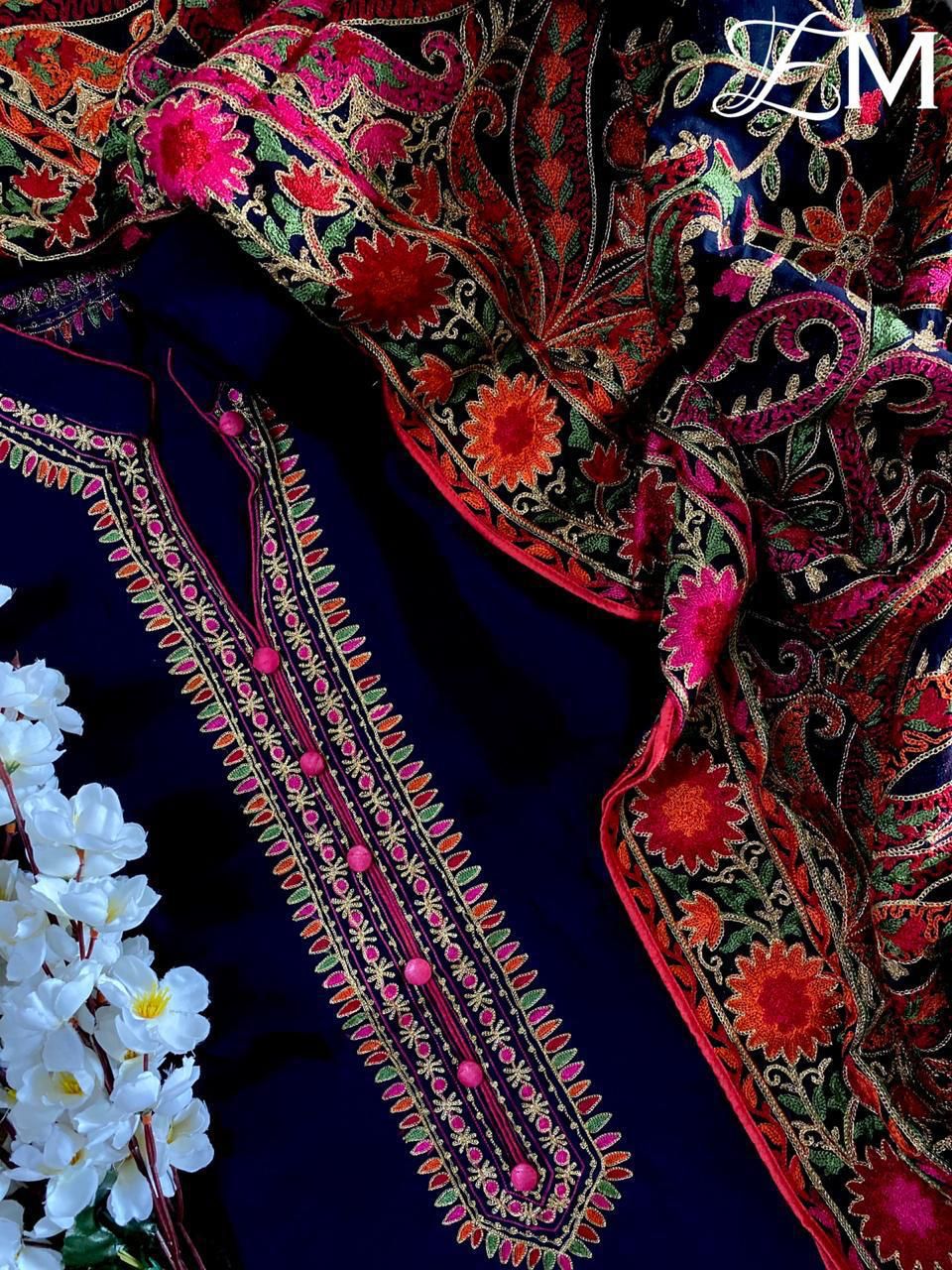 Handloom silk salwarsuit - Saffronfashionindia