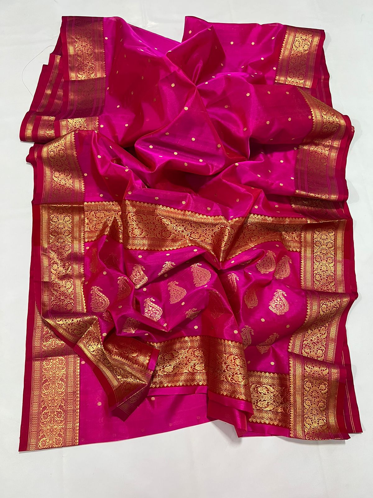 Niharika Chanderi Pattu saree - Saffronfashionindia