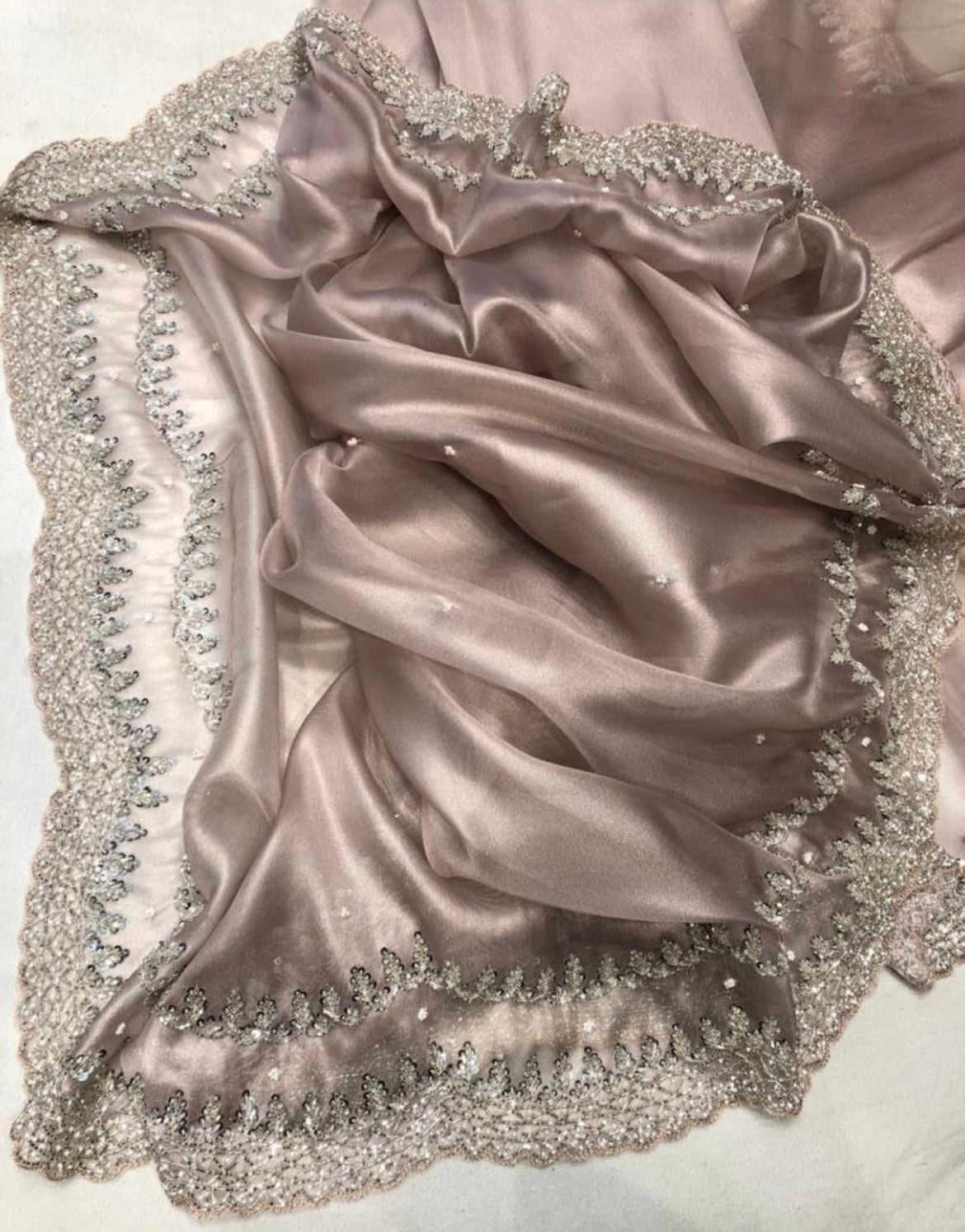 Tissue organza saree partywear sarees Indian sari blouse SaffronFashionindia