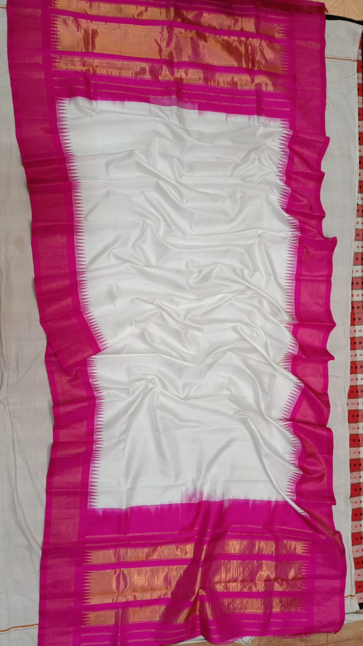 Gadwal silk dupatta - Saffronfashionindia