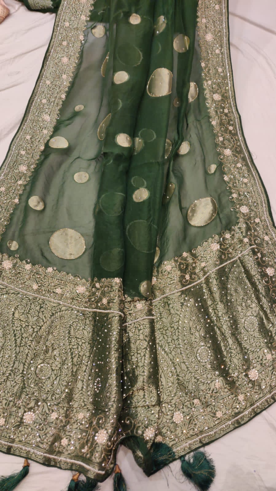 Olivia organza partywear saree - Saffronfashionindia