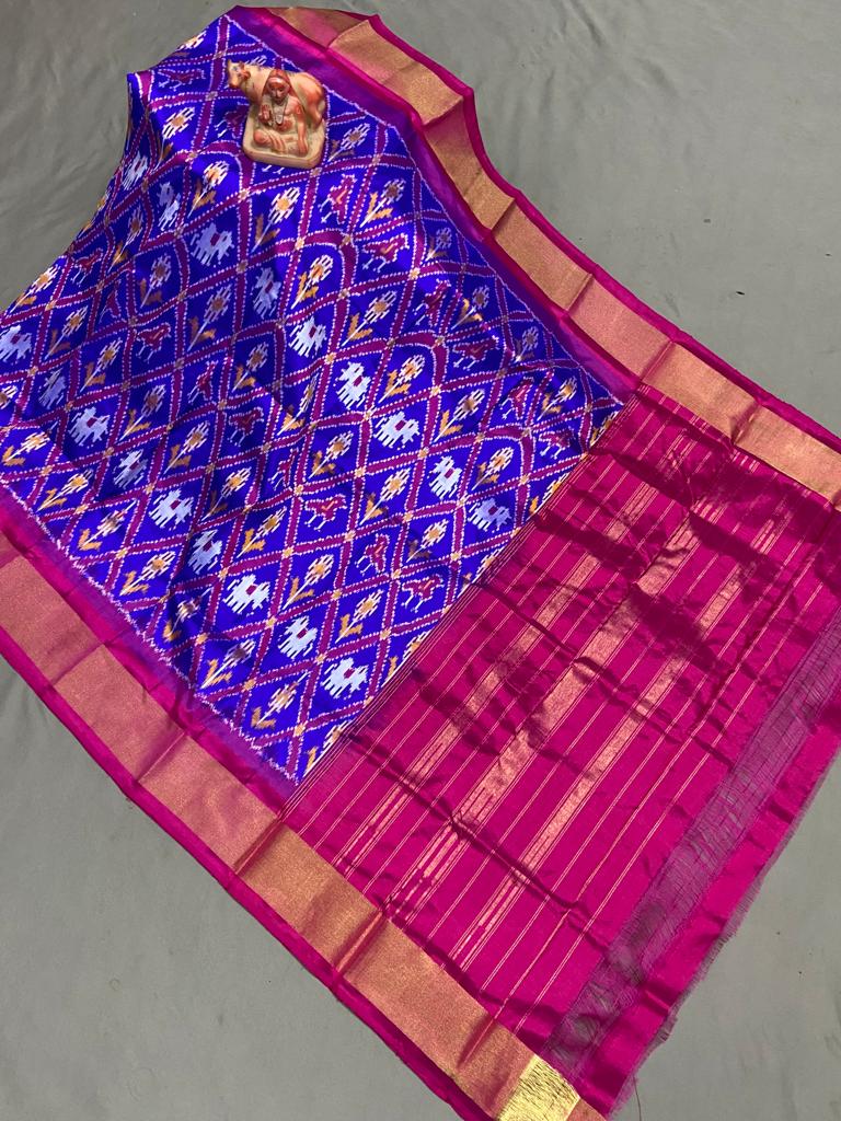 Tunisia ikkat dupatta - Saffronfashionindia