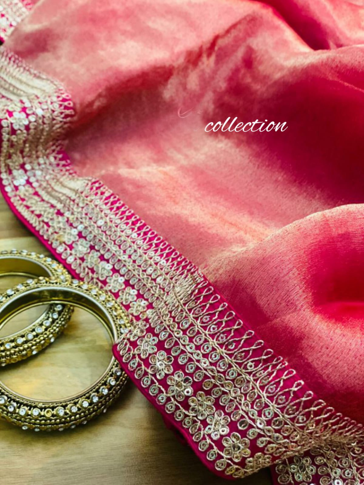 Sameksha organza saree women saree blouse - Saffronfashionindia