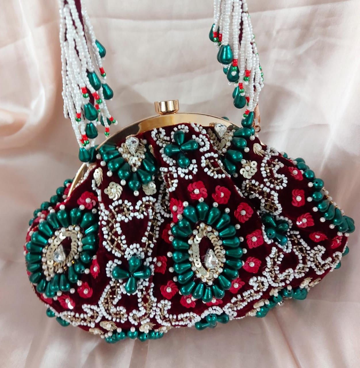 Noorjaha embroidered potlis - Saffronfashionindia