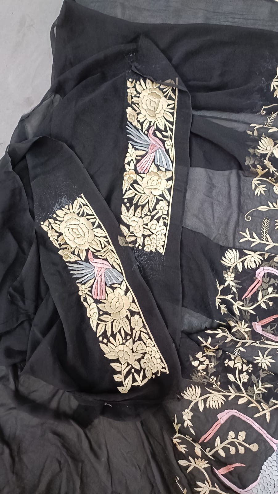 Vania authentic Parsi saree Handmade Parsi gara saree blouse - Saffronfashionindia
