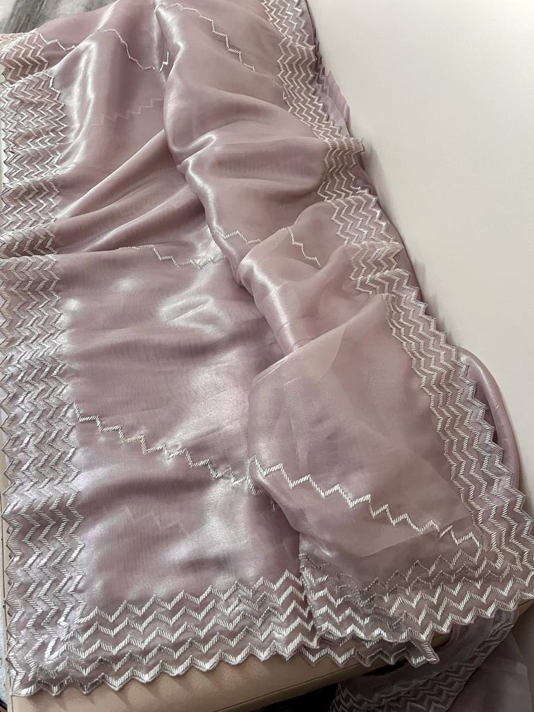 Kinisha tissue partywear saree - Saffronfashionindia