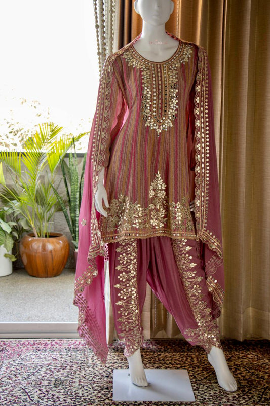Lisa Anarkali dhoti dress - Saffronfashionindia
