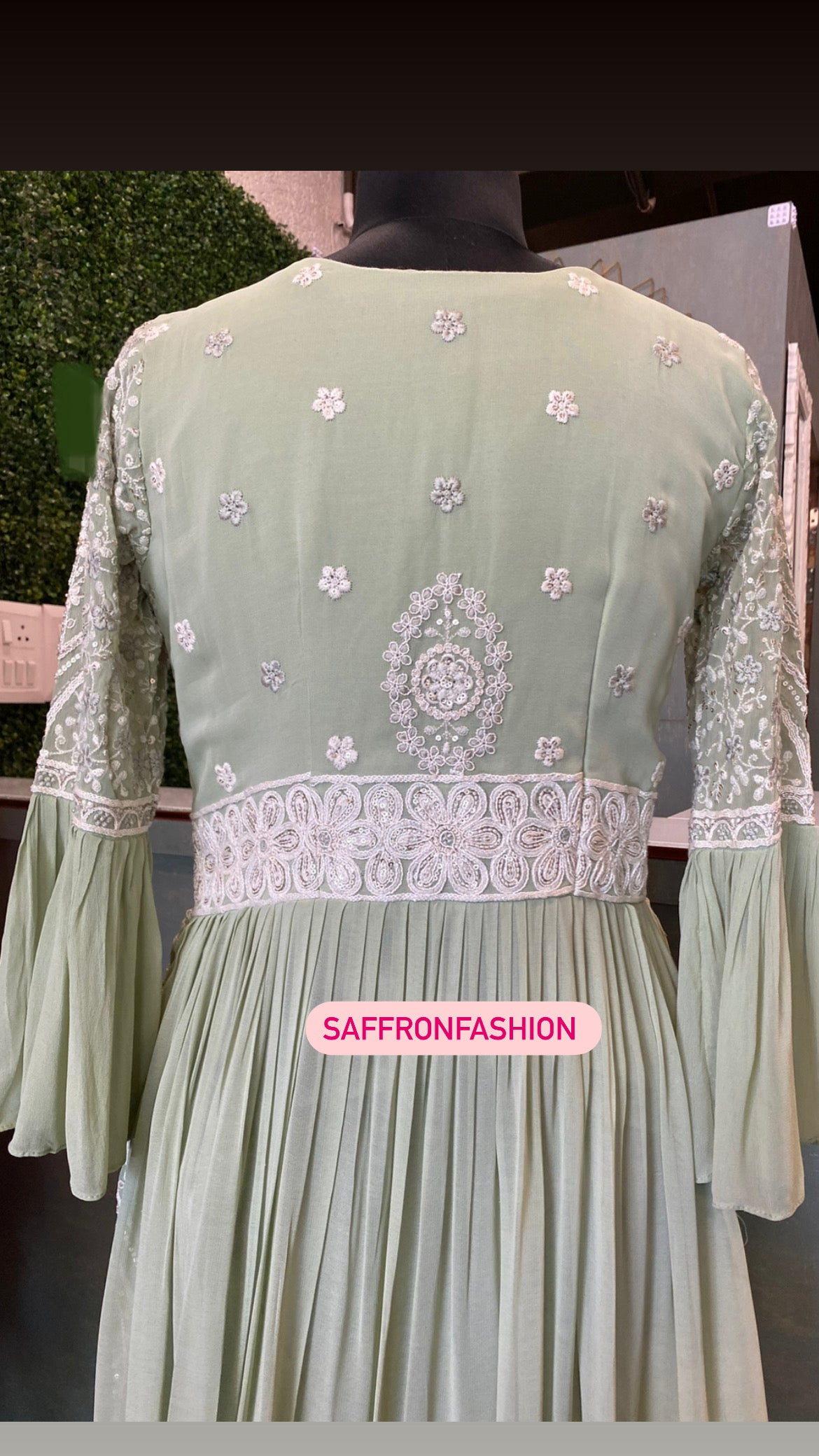 Maldiv gorgette gown - Saffronfashionindia