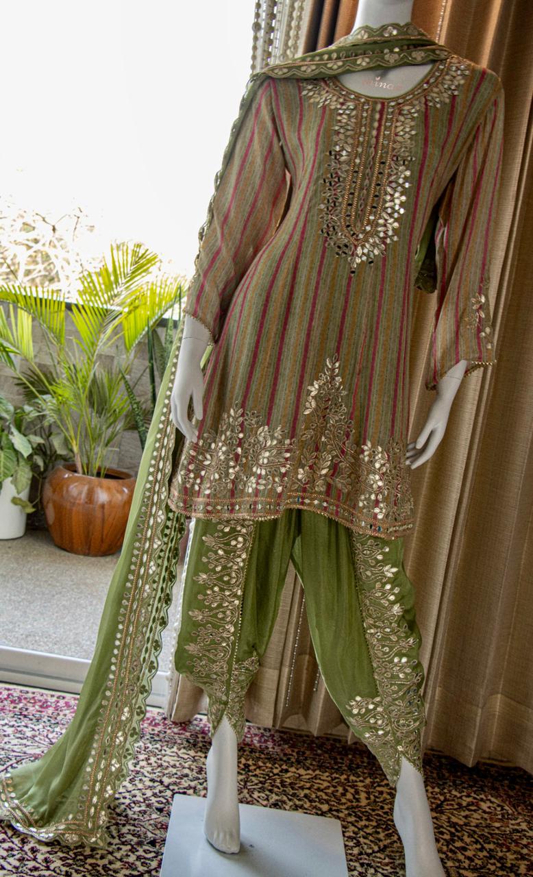 Lisa Anarkali dhoti dress - Saffronfashionindia