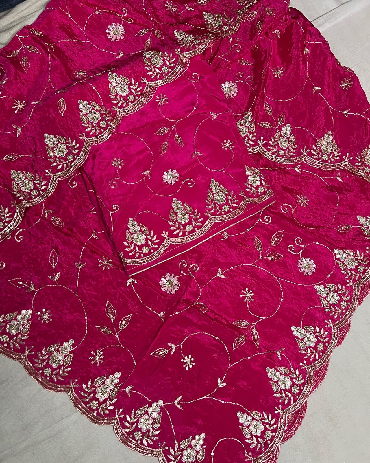Cinderla crepe suit - Saffronfashionindia