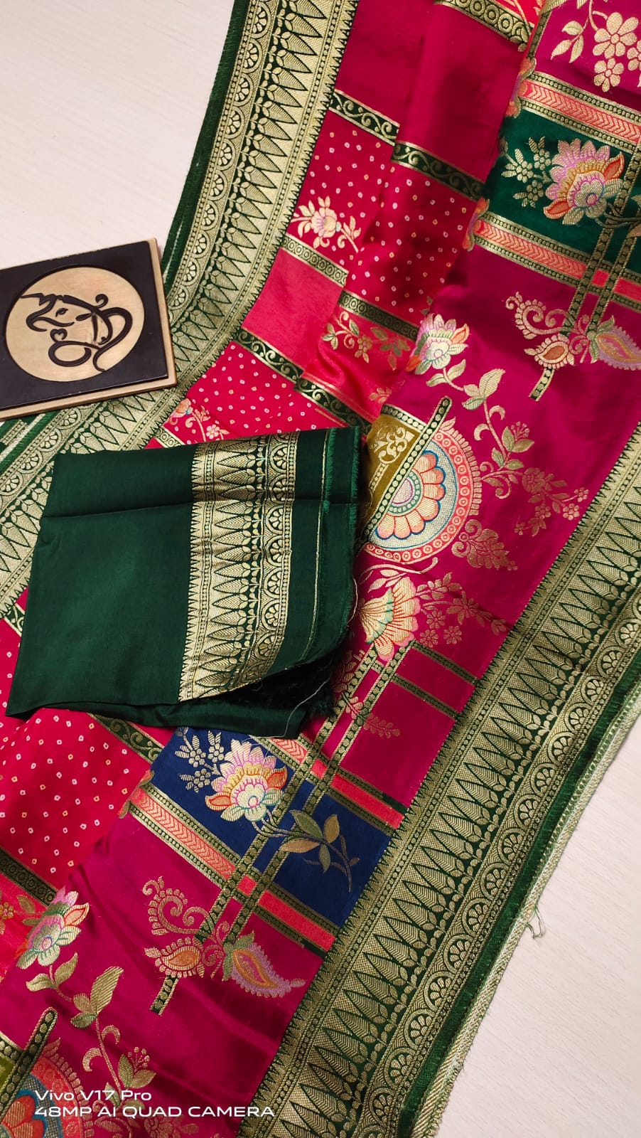 Timara Moonga Banarsi saree - Saffronfashionindia