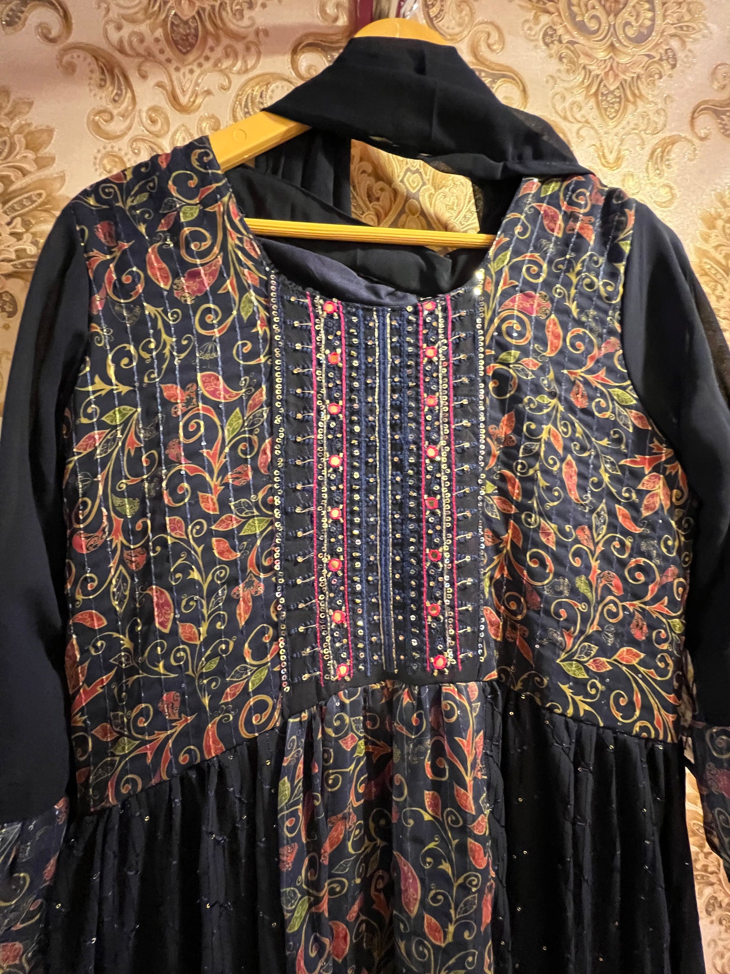 Sushma gorgette kurta dress - Saffronfashionindia