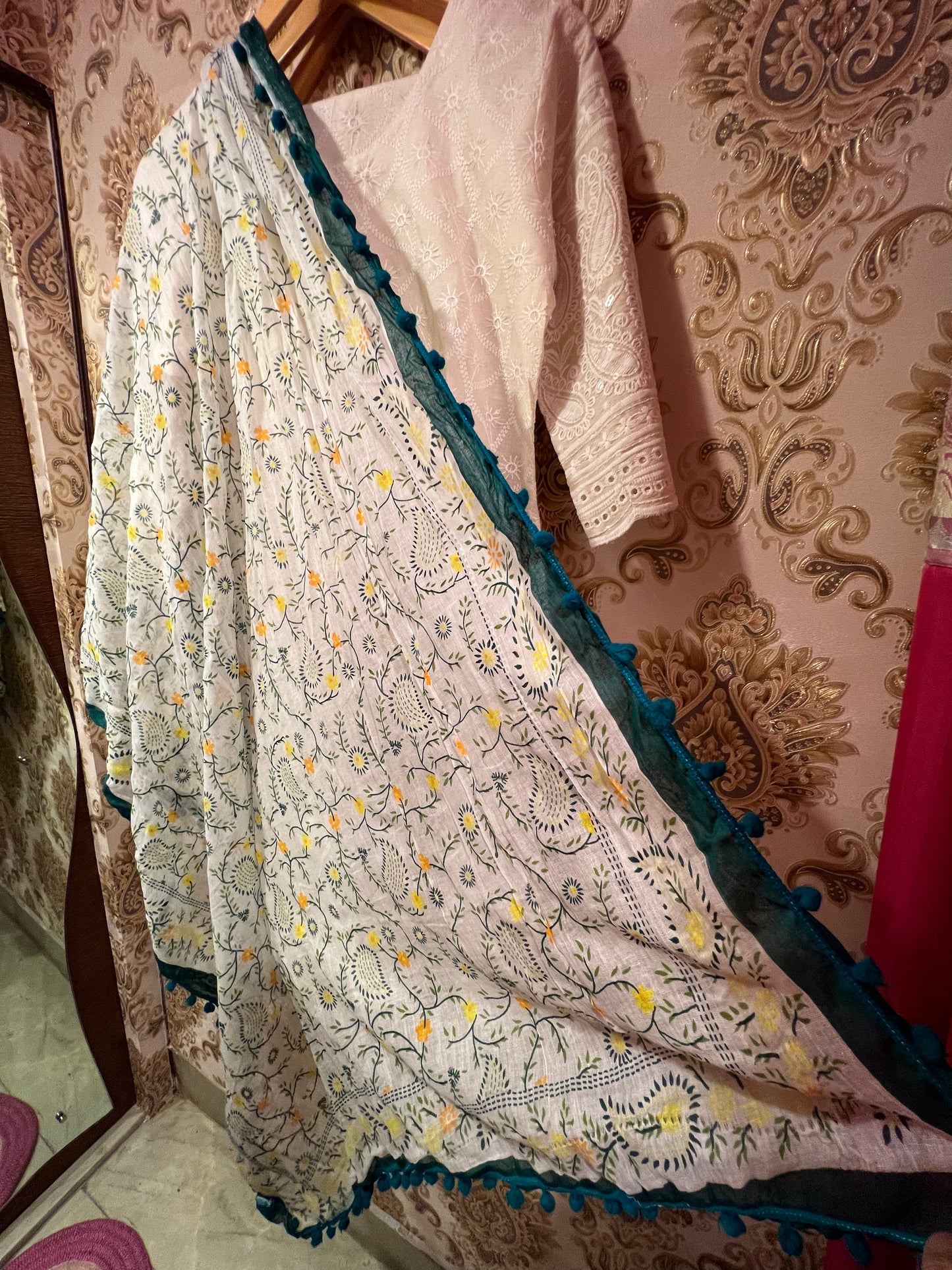 Chikankari Kurti set - Saffronfashionindia