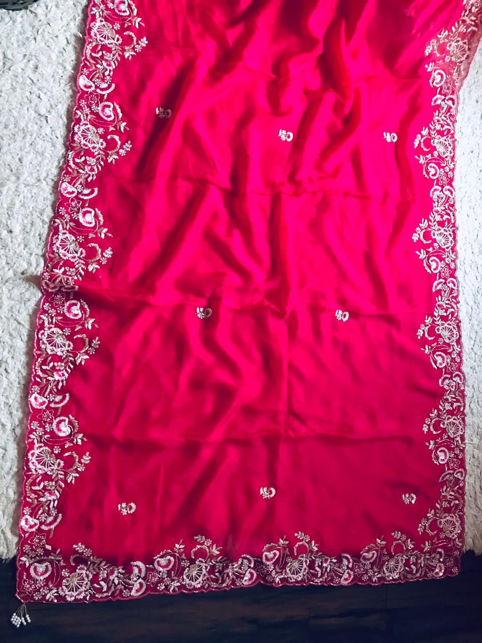 Shuvita organza posh saree - Saffronfashionindia