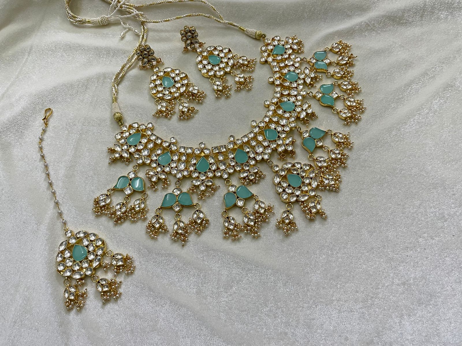 Afraza bridal necklace set - Saffronfashionindia