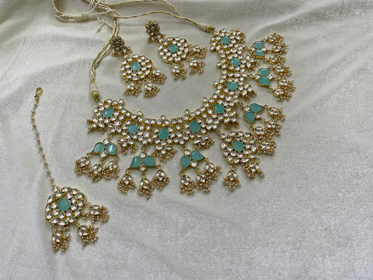 Afraza bridal necklace set - Saffronfashionindia