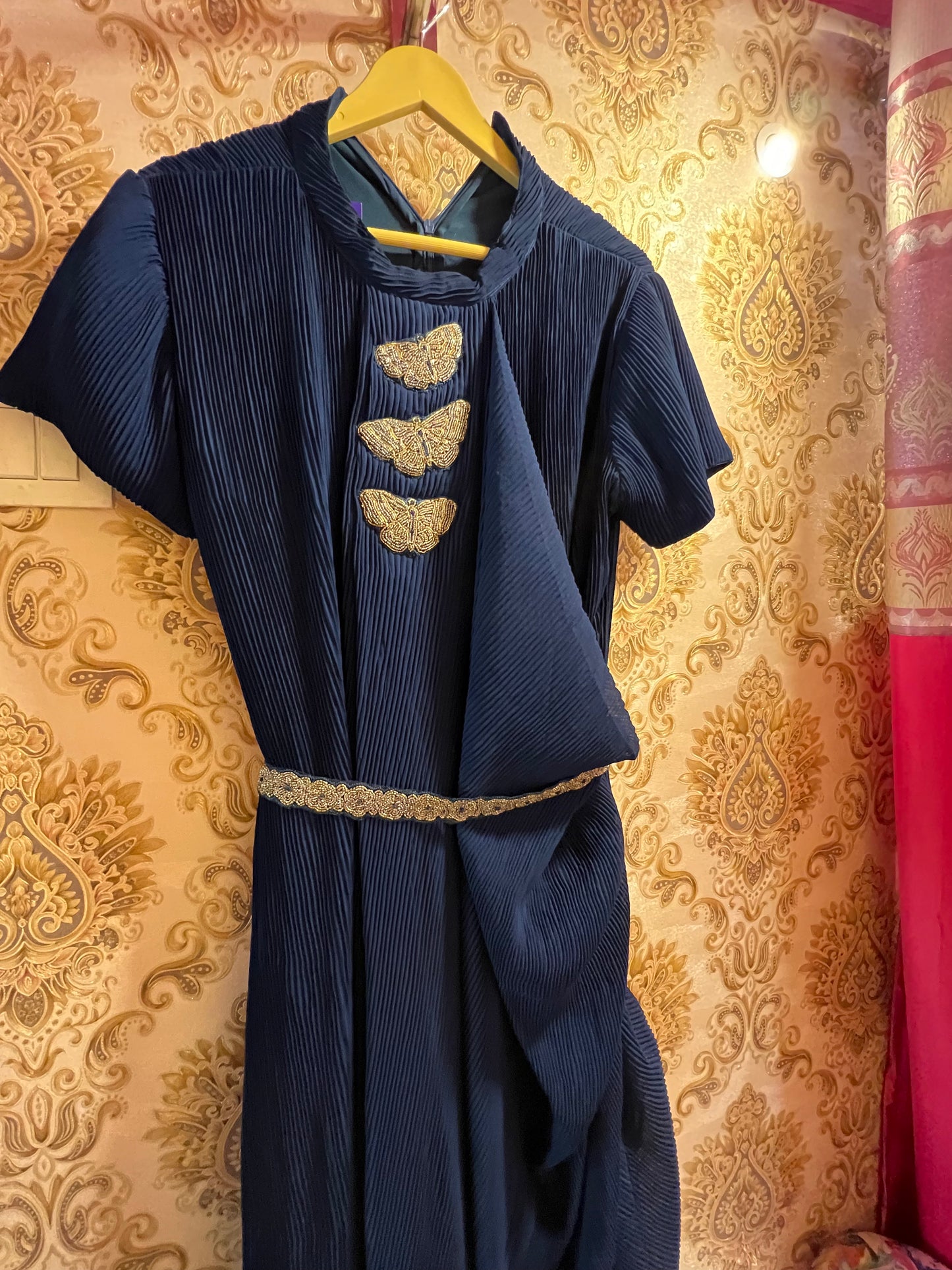 Ninza crepe gown - Saffronfashionindia