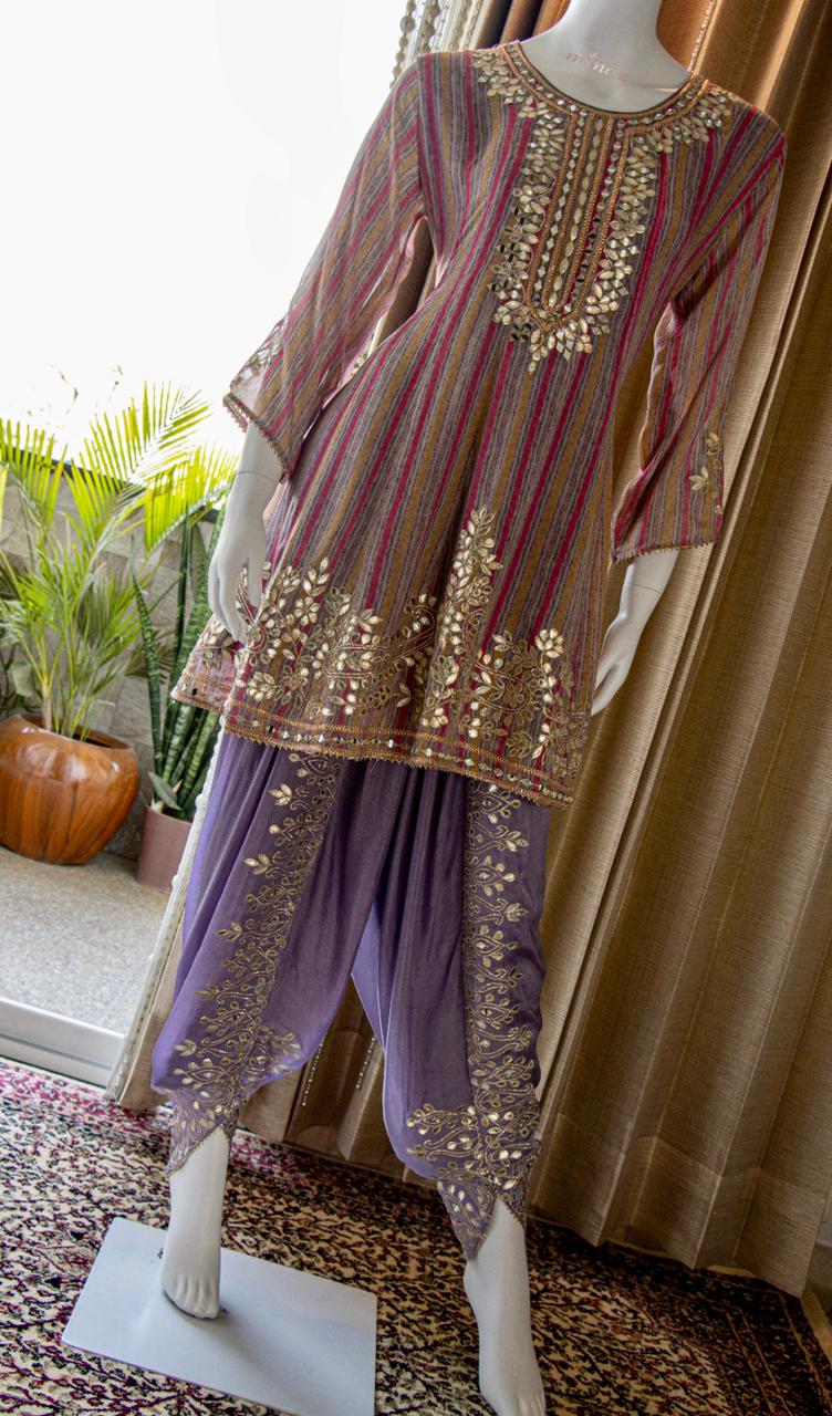 Lisa Anarkali dhoti dress - Saffronfashionindia