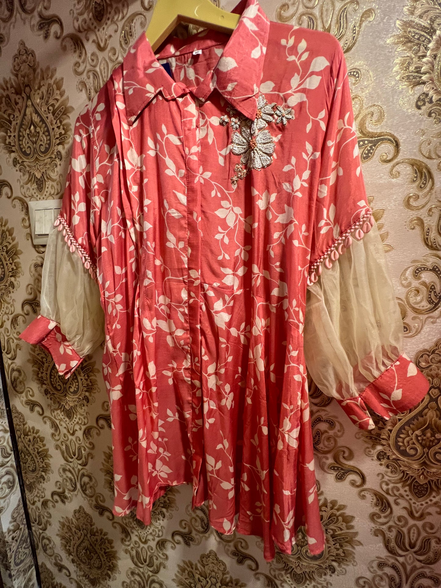 Peach beautiful cord set women clothing cord set SaffronFashion