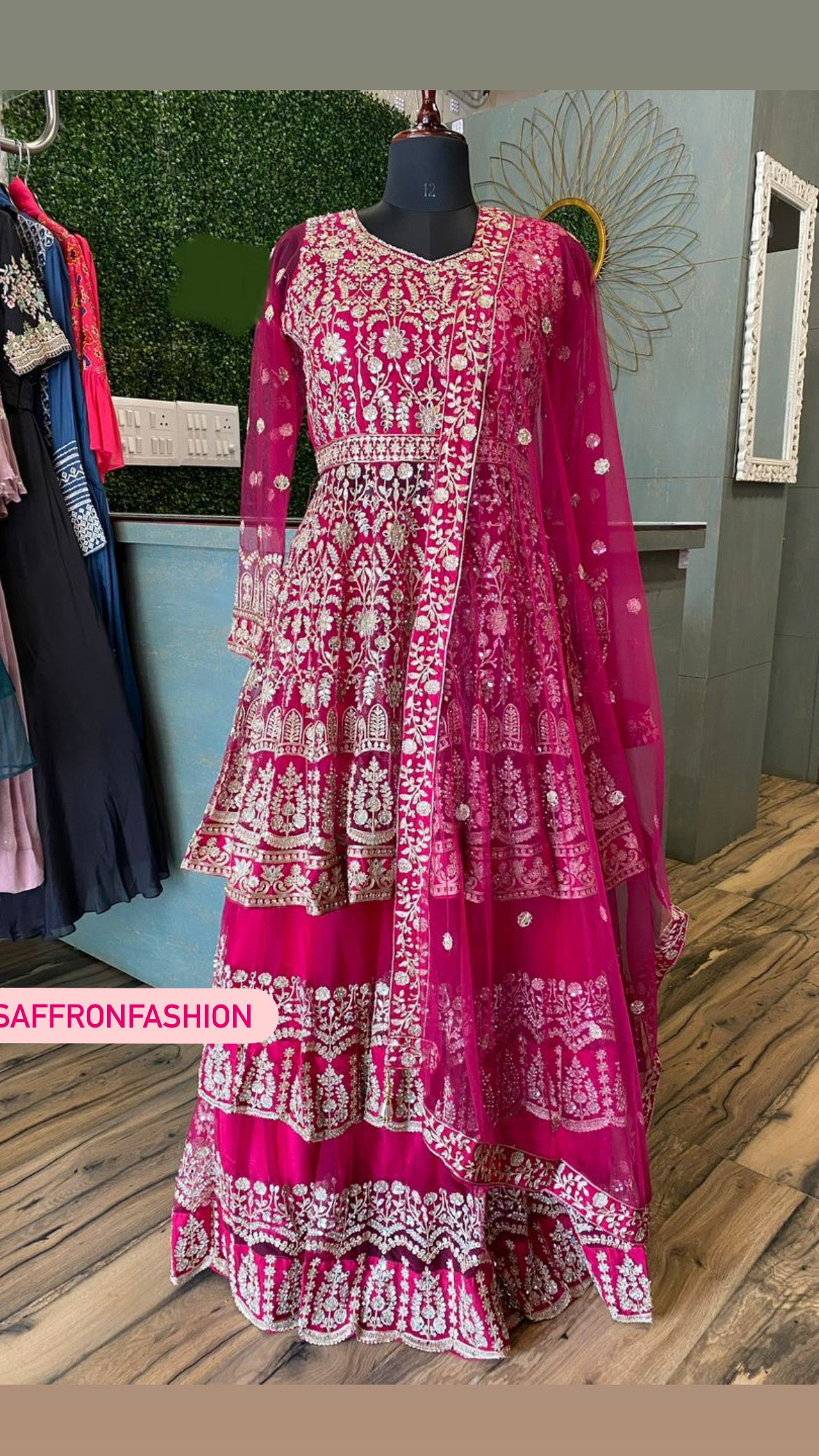 Rani styled peplum kurta - Saffronfashionindia