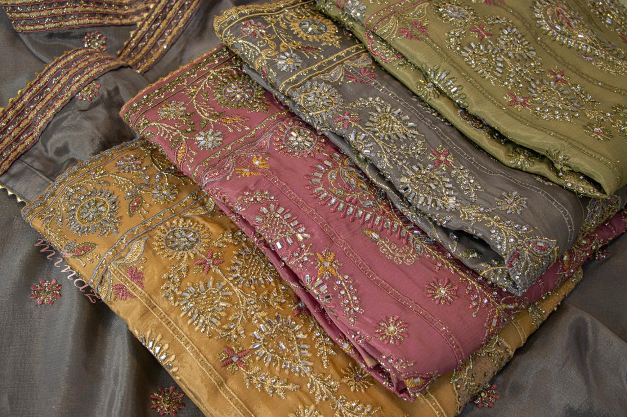 Alishan embroidered salwar suit - Saffronfashionindia
