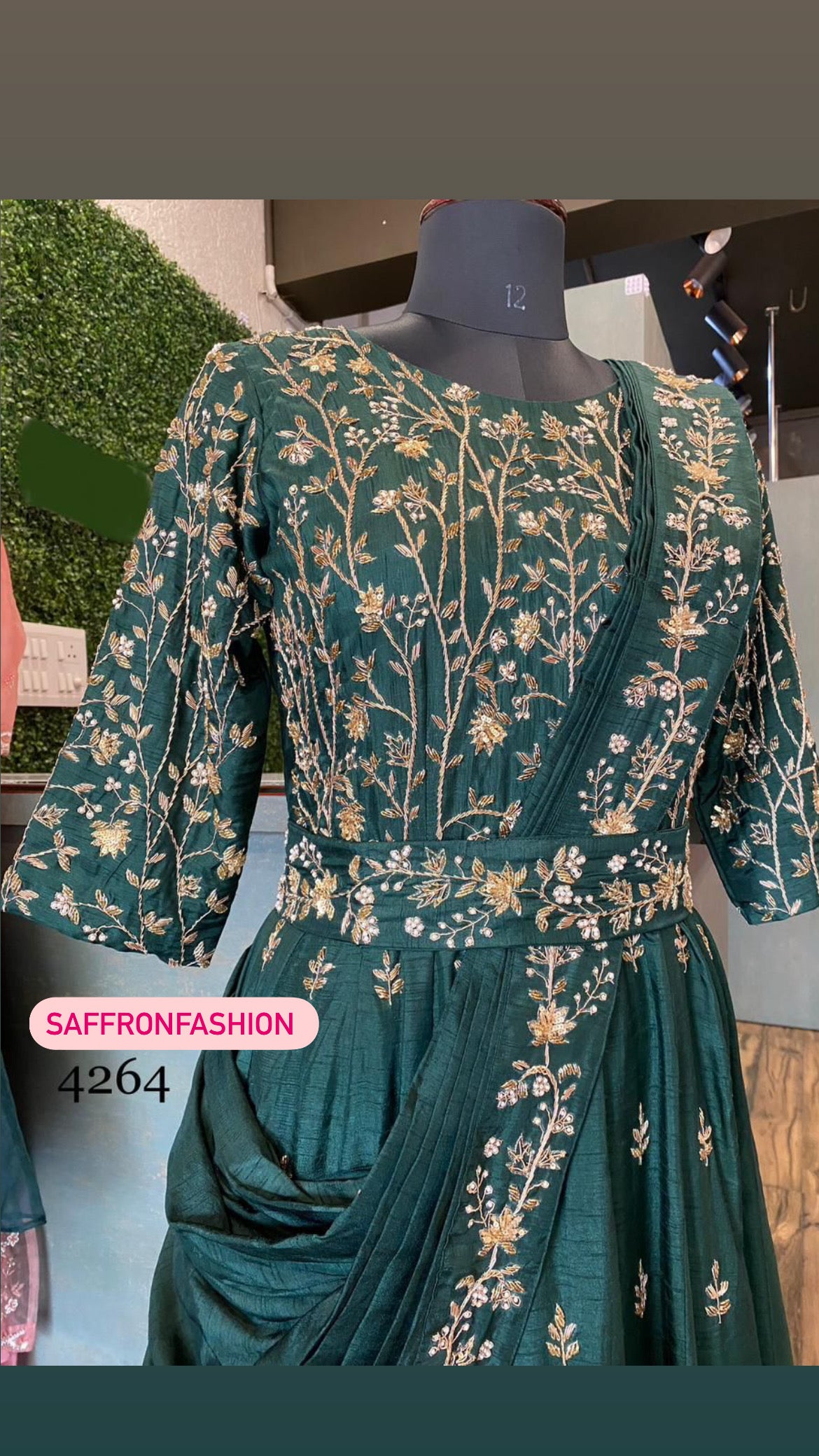 Safrina silk indowestern dress - Saffronfashionindia