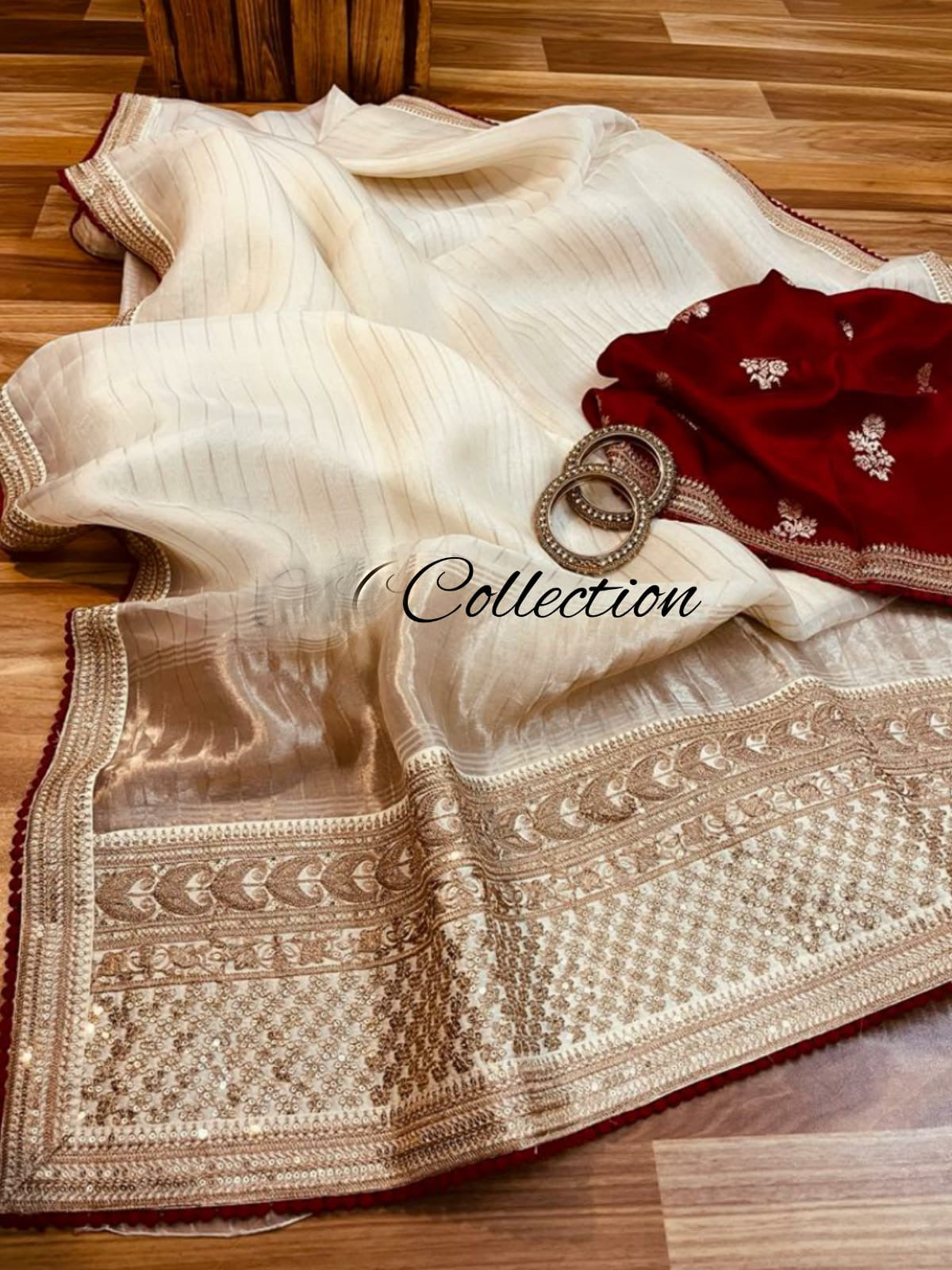 Shashi organza weaved saree - Saffronfashionindia