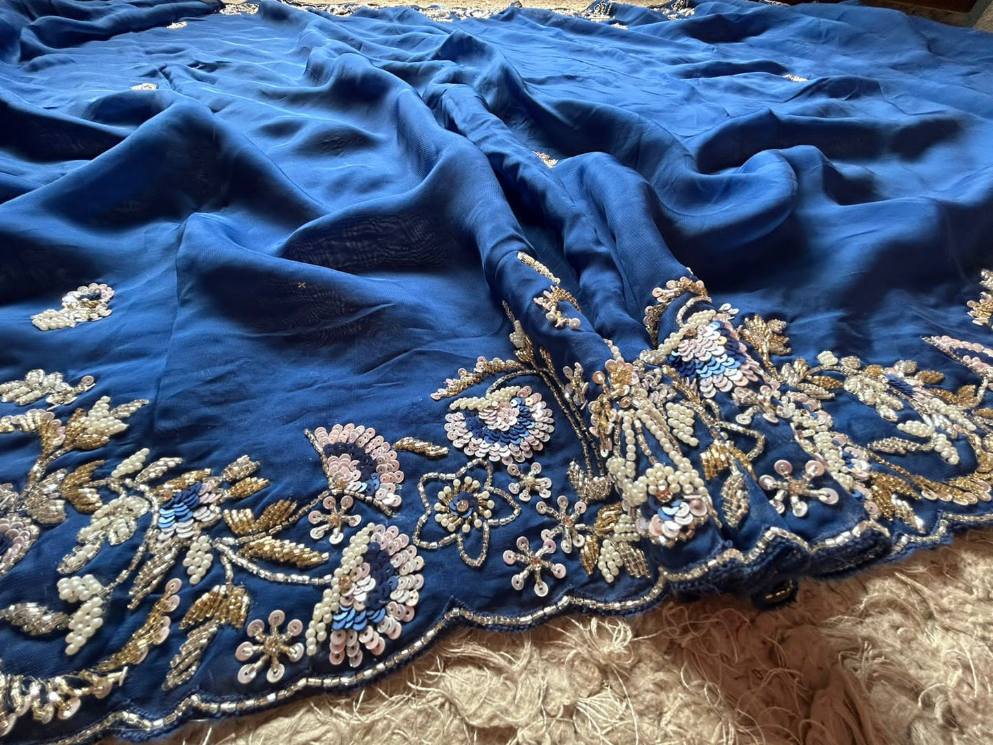 Trending organza silk saree - Saffronfashionindia