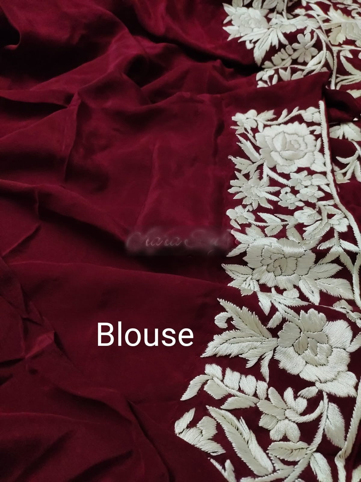Gulband Parsi gara saree - Saffronfashionindia