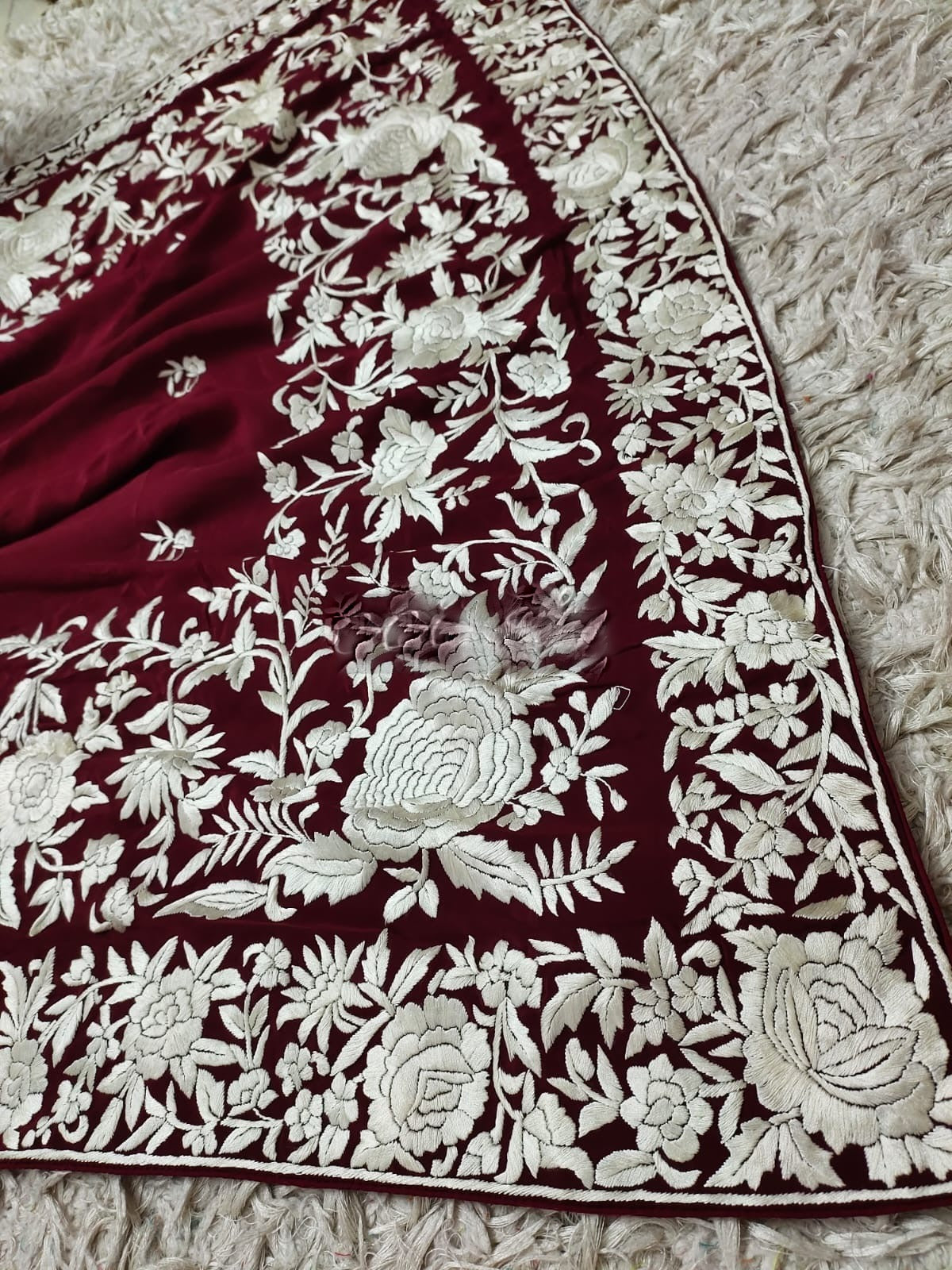 Gulband Parsi gara saree - Saffronfashionindia