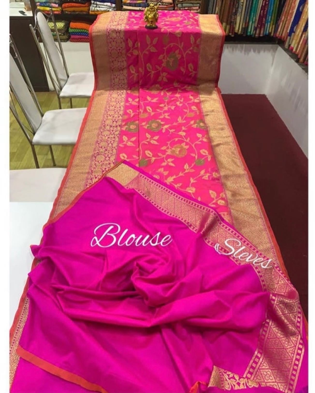 Banarasi silk saree - Saffronfashionindia