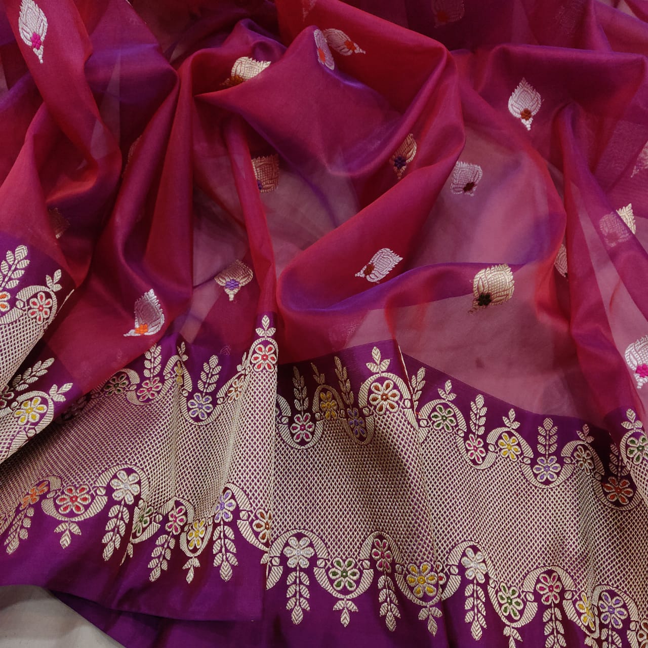 Susan kora handwoven saree - Saffronfashionindia