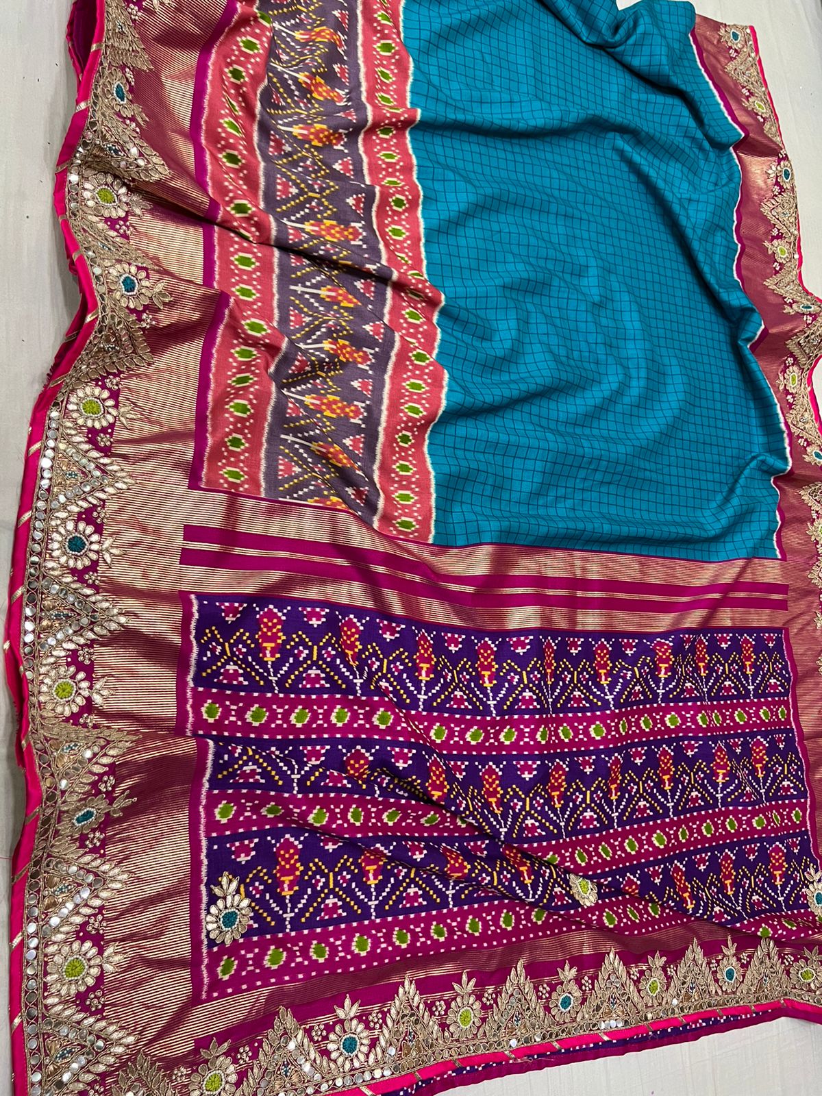 Patola gottapatti reception saree - Saffronfashionindia