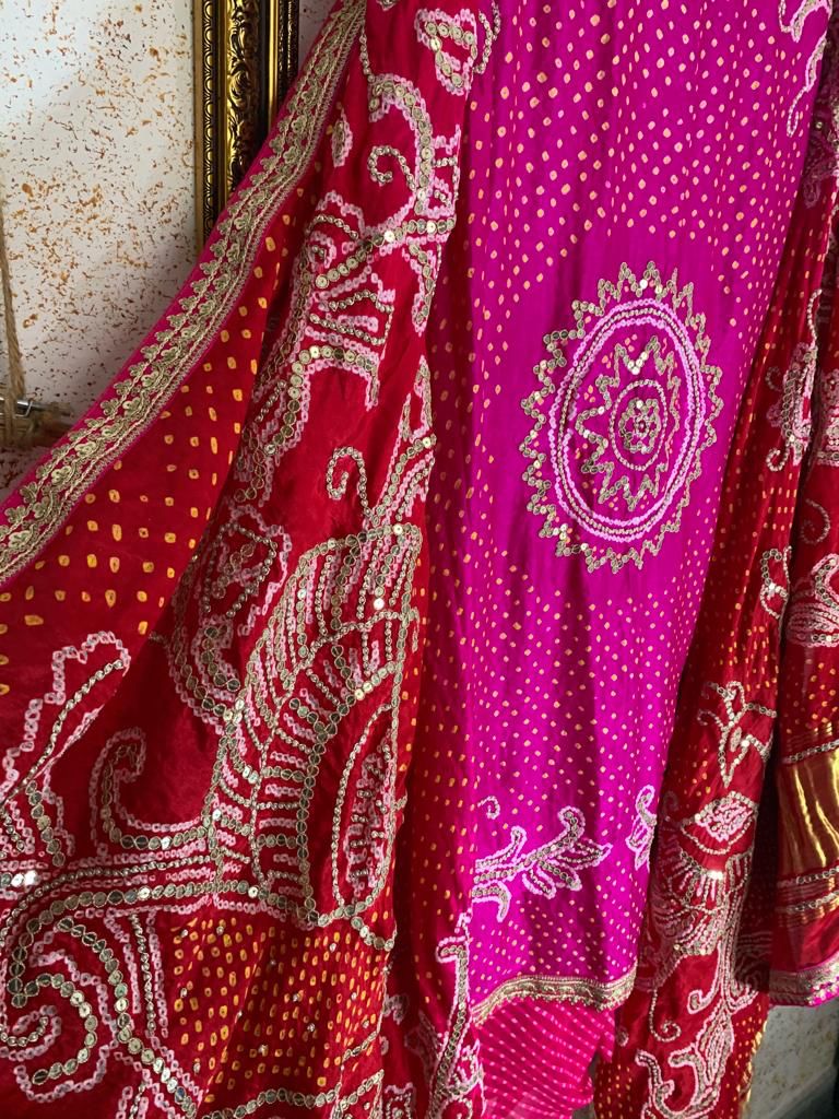 Gulabo gajji silk dupatta - Saffronfashionindia