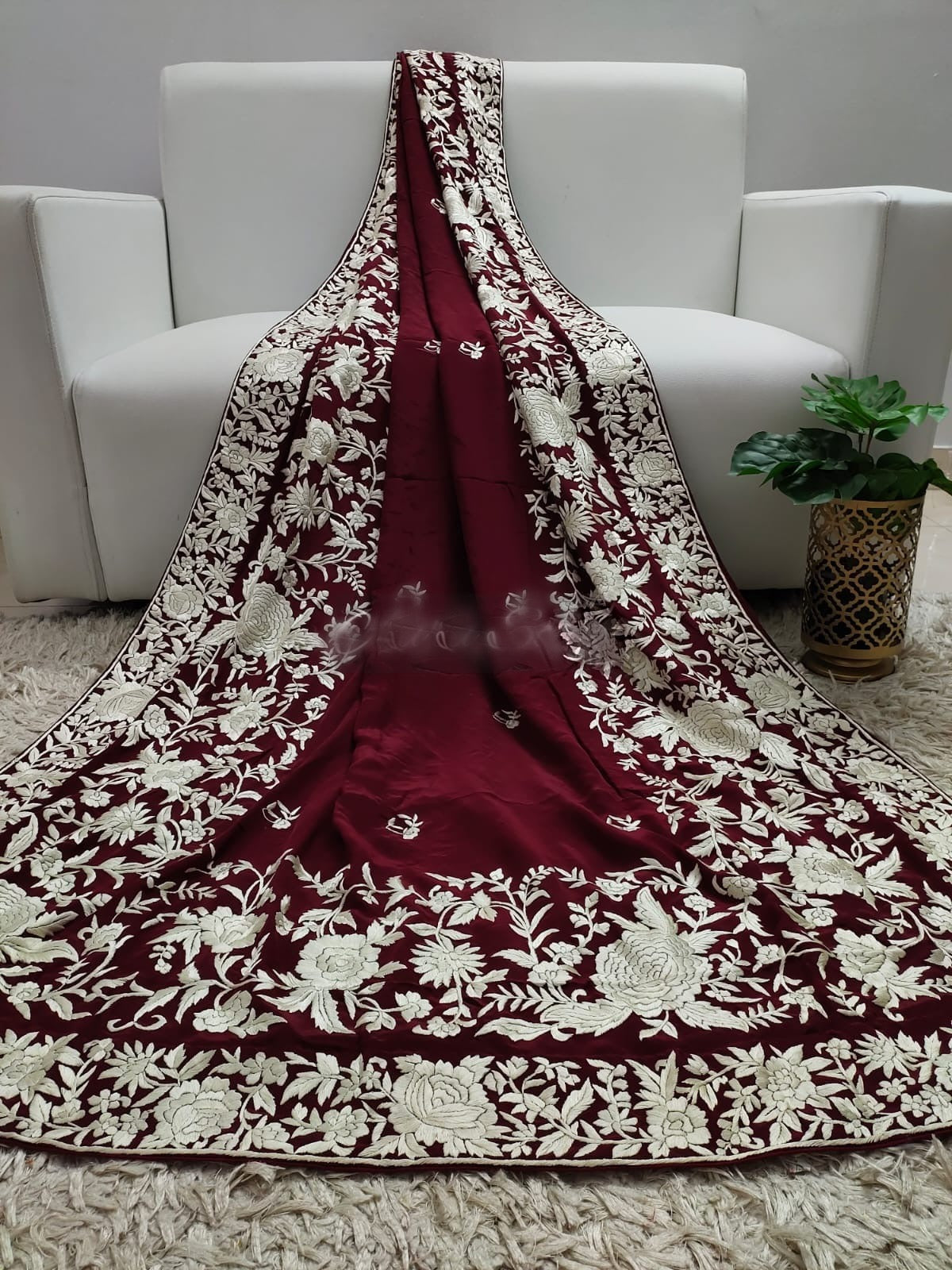 Gulband Parsi gara saree - Saffronfashionindia