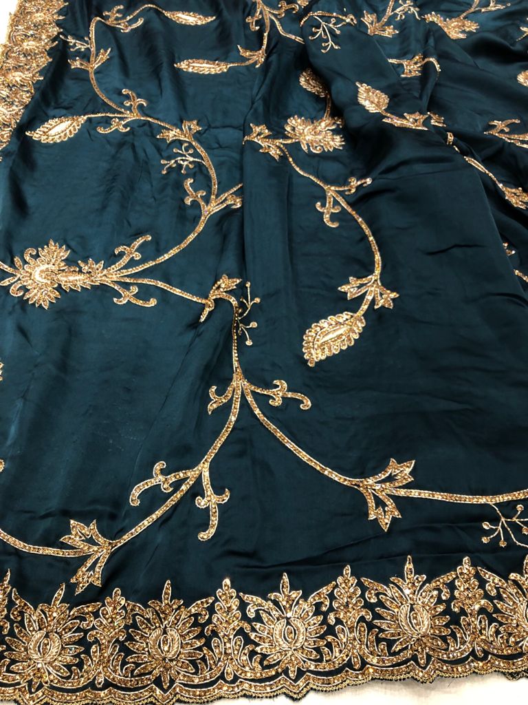 Wedding zardosi saree - Saffronfashionindia
