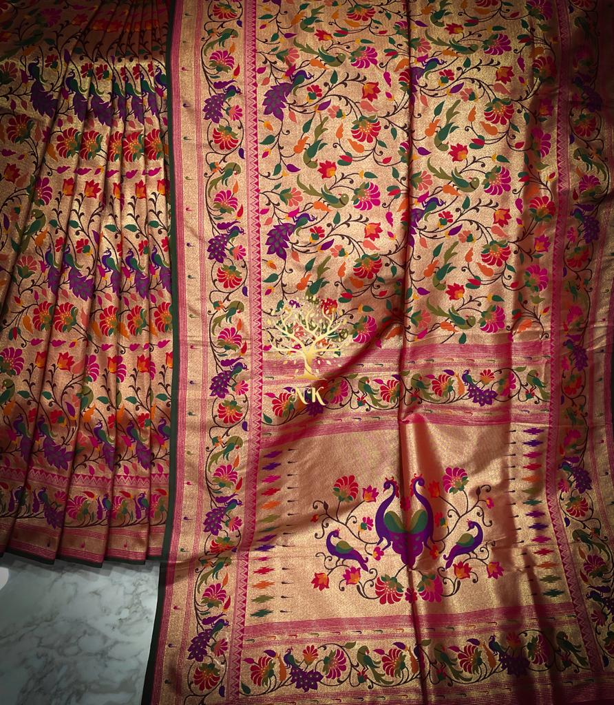 Bridal tissue saree - Saffronfashionindia