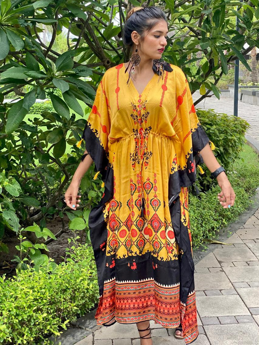 Designer kaftan - Saffronfashionindia