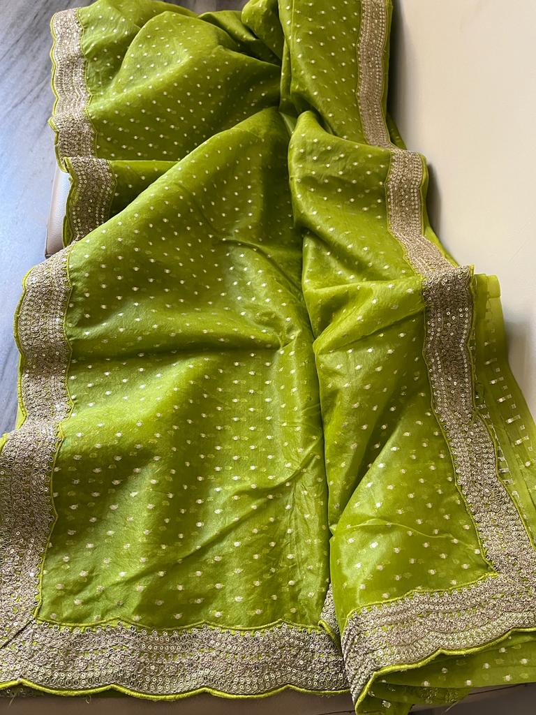 Nisani organza zari saree - Saffronfashionindia