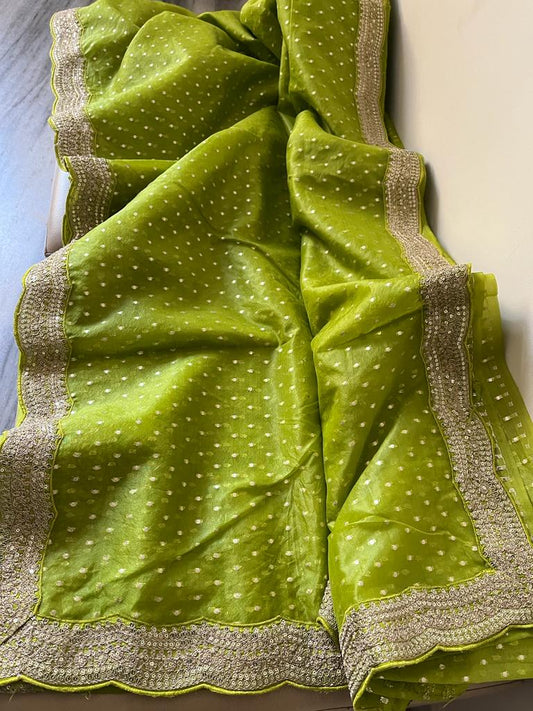 Nisani organza zari saree - Saffronfashionindia