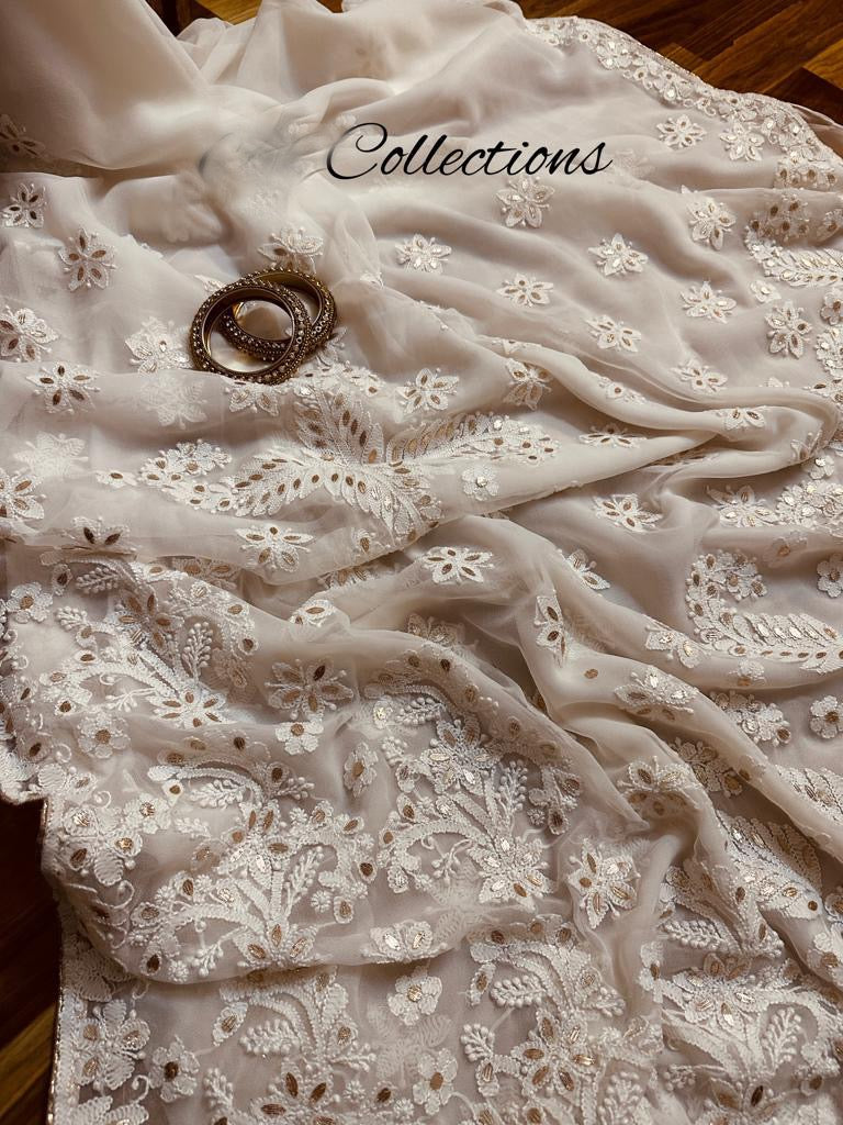 Afreen Chikankari saree - Saffronfashionindia