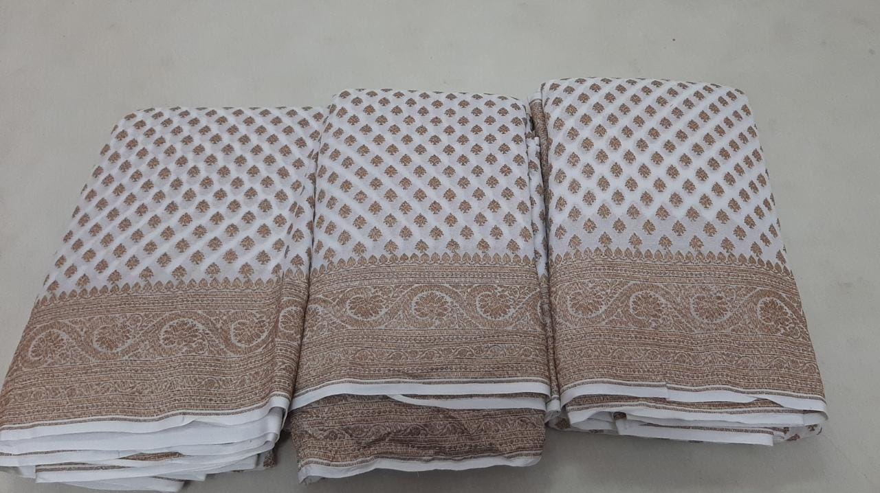 Nafsa gorgette saree - Saffronfashionindia