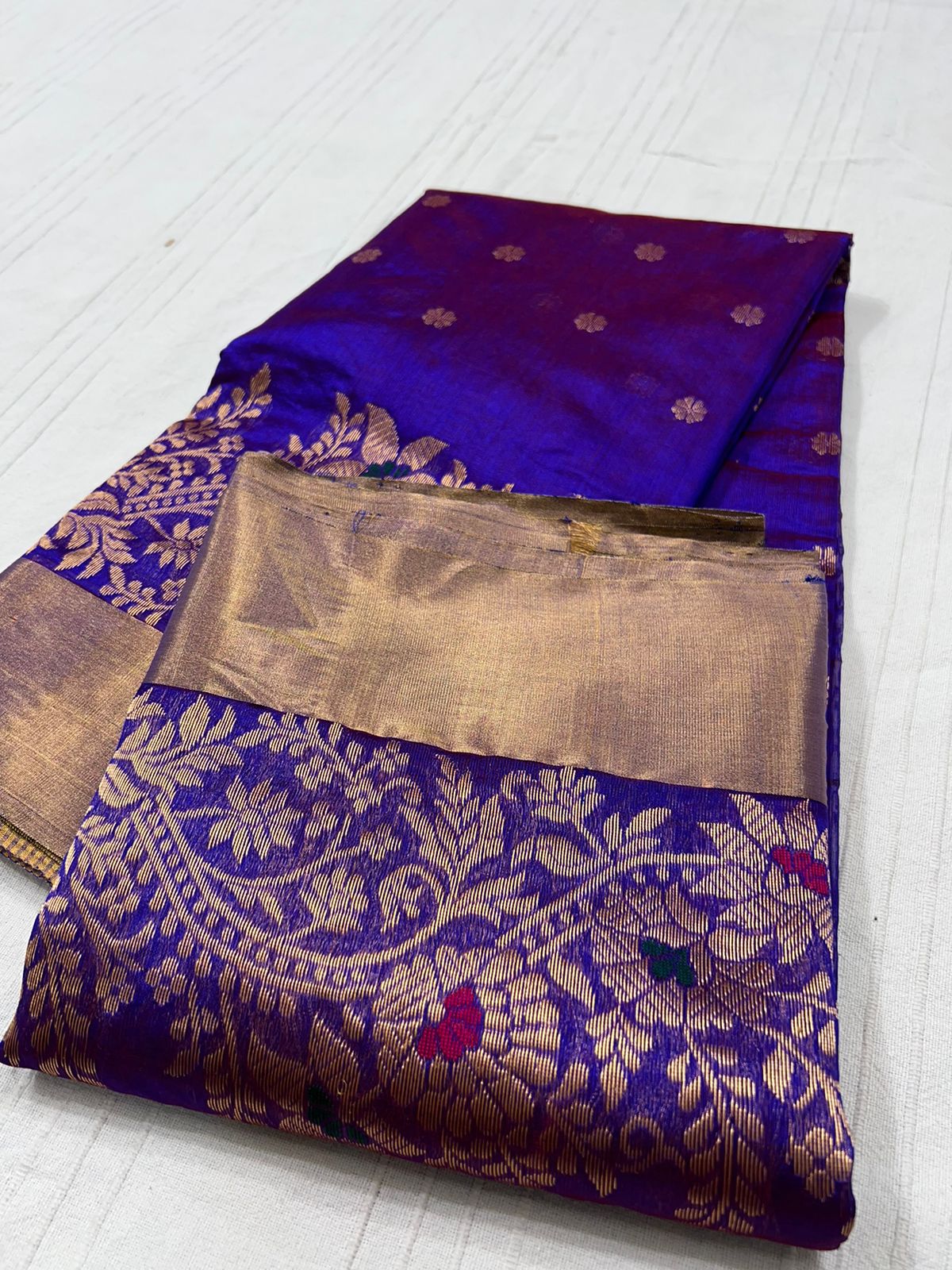 Niharika Chanderi Pattu saree - Saffronfashionindia