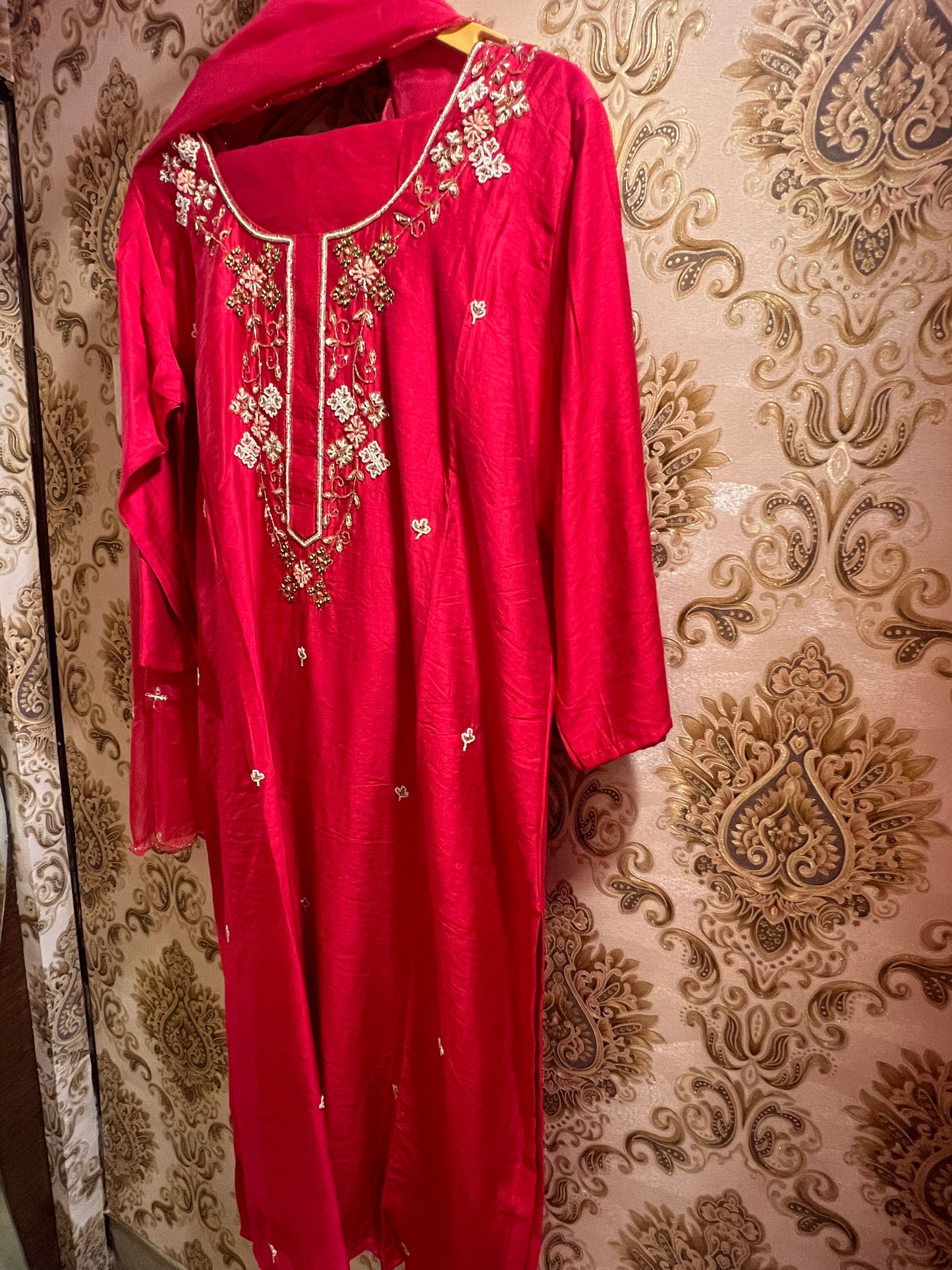 Valentine red hot salwar suit - Saffronfashionindia