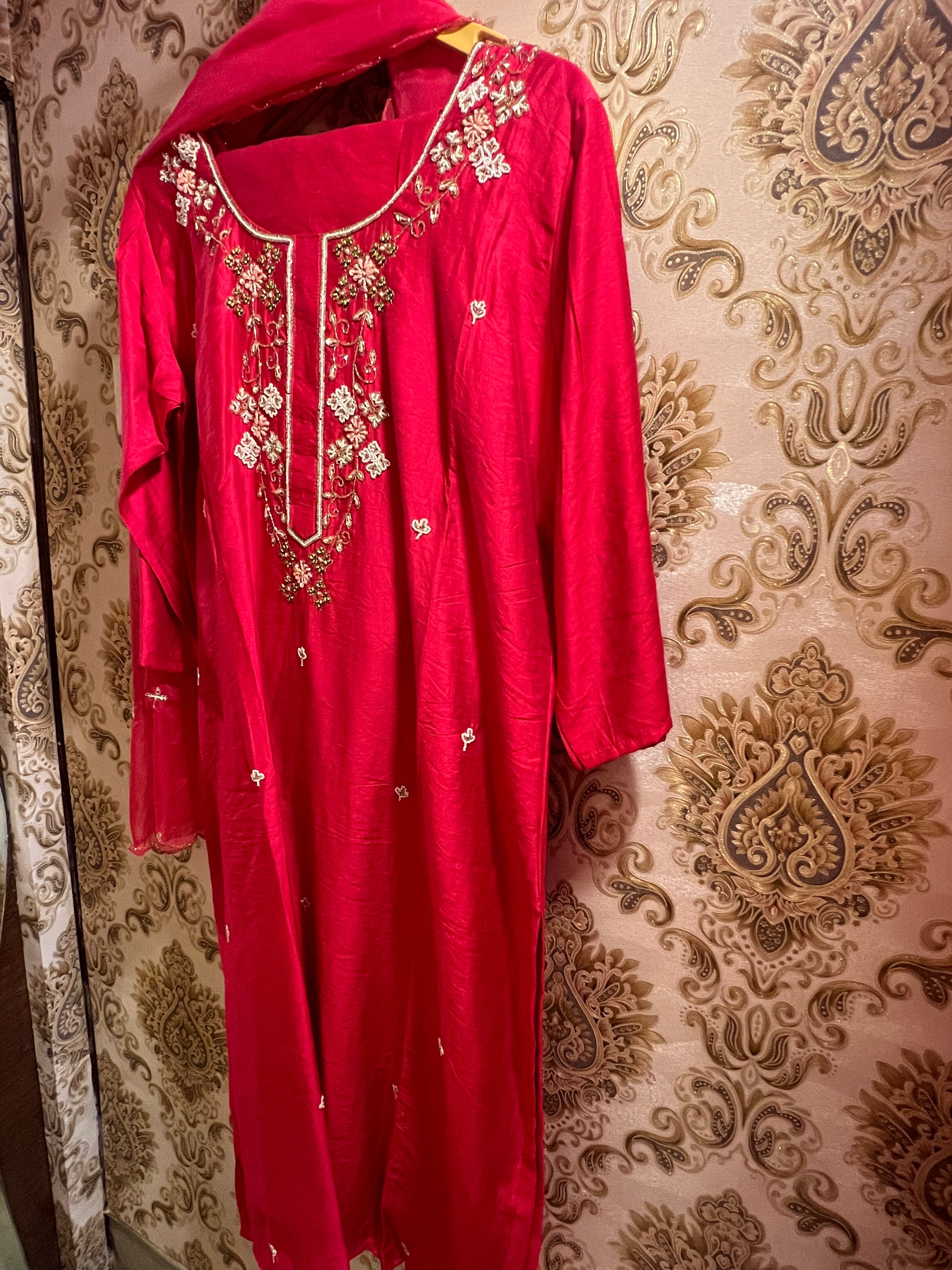 Valentine red hot salwar suit - Saffronfashionindia