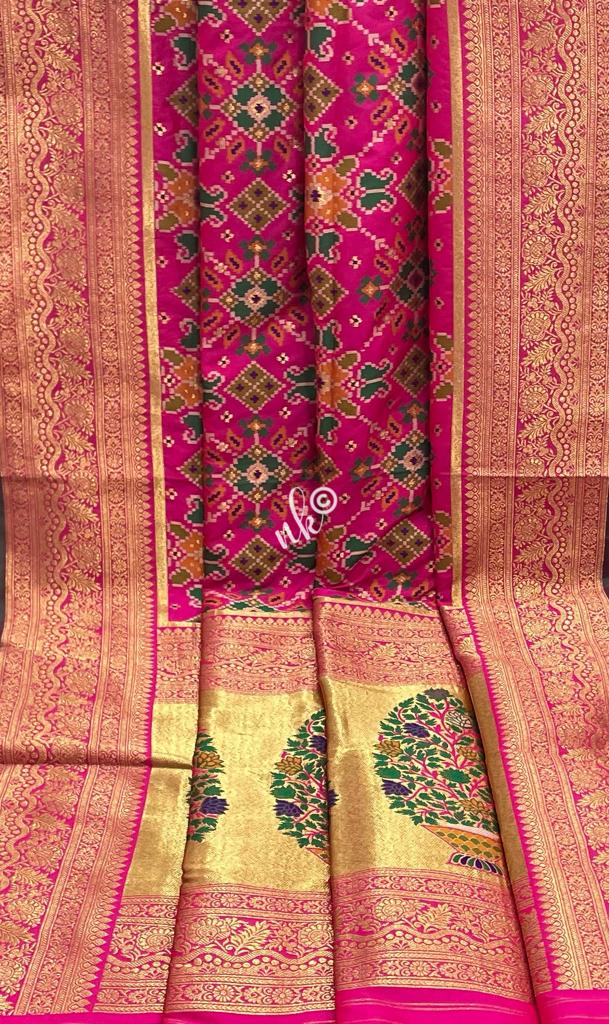 Meenakari patola saree - Saffronfashionindia