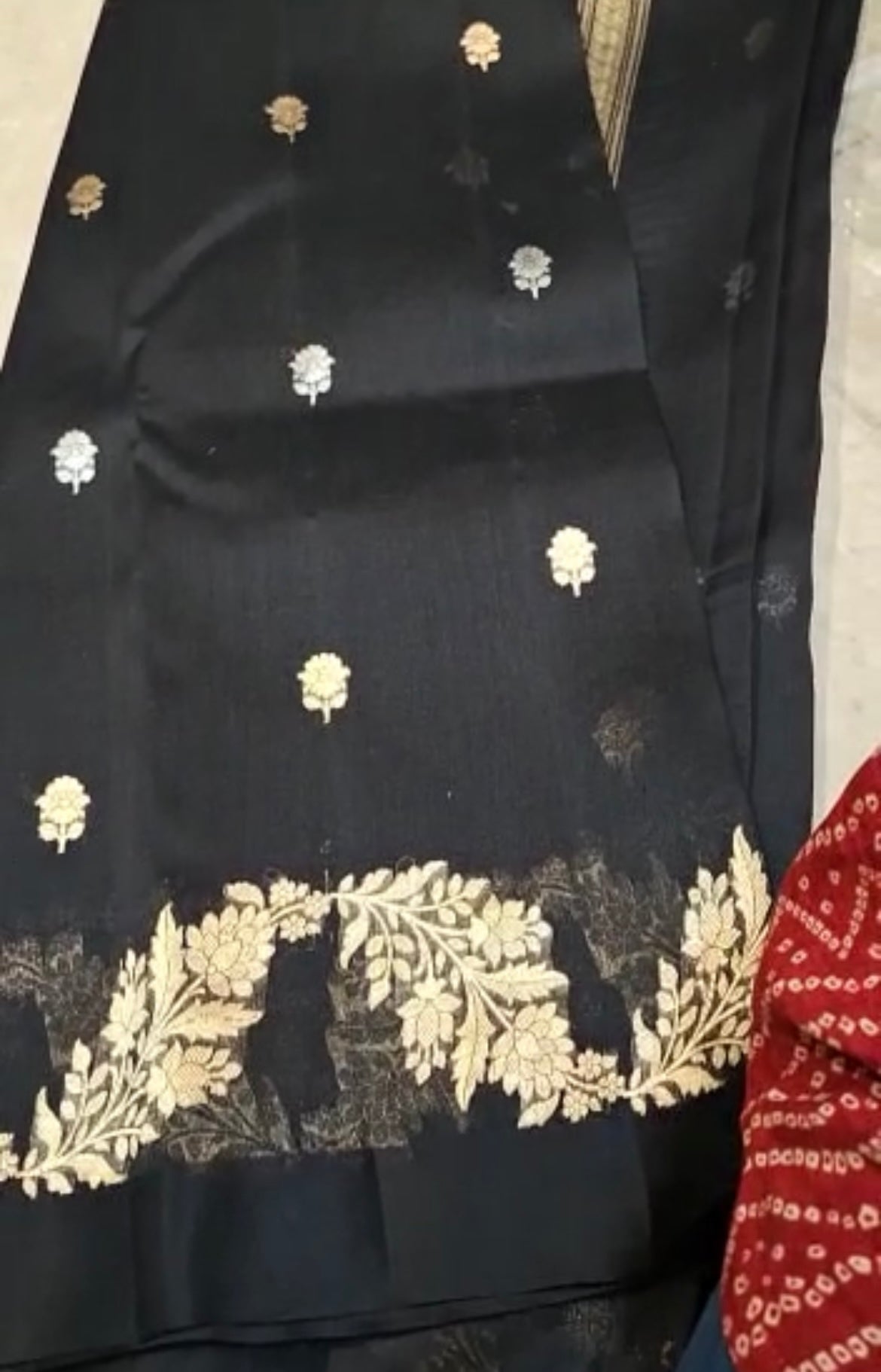 Subodhi handloom kora saree - Saffronfashionindia